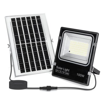 Aigostar - LED solcellsreflektor LED/100W/3,2V 2000mAh 3000K/4000K/6500K IP66 + fjärrkontroll