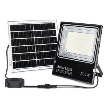 Aigostar - LED Solcellsreflektor LED/200W/3,2V 3600mAh 3000K/4000K/6500K IP66 + fjärrkontroll