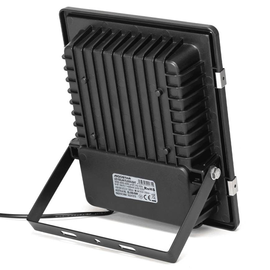 Aigostar - LED solcellsstrålkastare LED/50W/3,2V 1200mAh 3000K/4000K/6500K IP66 + fjärrkontroll