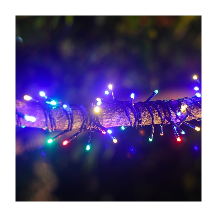 Aigostar - LED-solcellsslinga 100 LED/8 funktioner 12 m IP65 flerfärgad