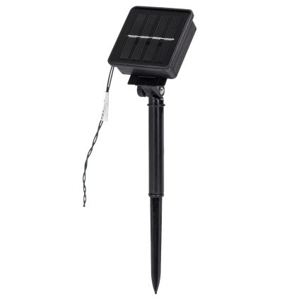 Aigostar - LED solcellsdriven julslinga 200 LED/8 funktioner, 22 m, IP65, kallvit, 800 mAh