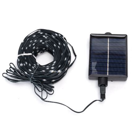 Aigostar - LED solcellsslinga för jul 500xLED/8 funktioner 52m IP65 kallvit 1200 mAh