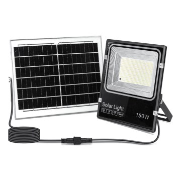 Aigostar - LED solcellsstrålkastare LED/150W/3,2V 3000mAh 3000K/4000K/6500K IP66 + fjärrkontroll