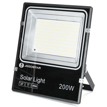 Aigostar - LED Solcellsreflektor LED/200W/3,2V 3600mAh 3000K/4000K/6500K IP66 + fjärrkontroll