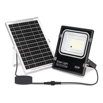 Aigostar - LED solcellsstrålkastare LED/50W/3,2V 1200mAh 3000K/4000K/6500K IP66 + fjärrkontroll