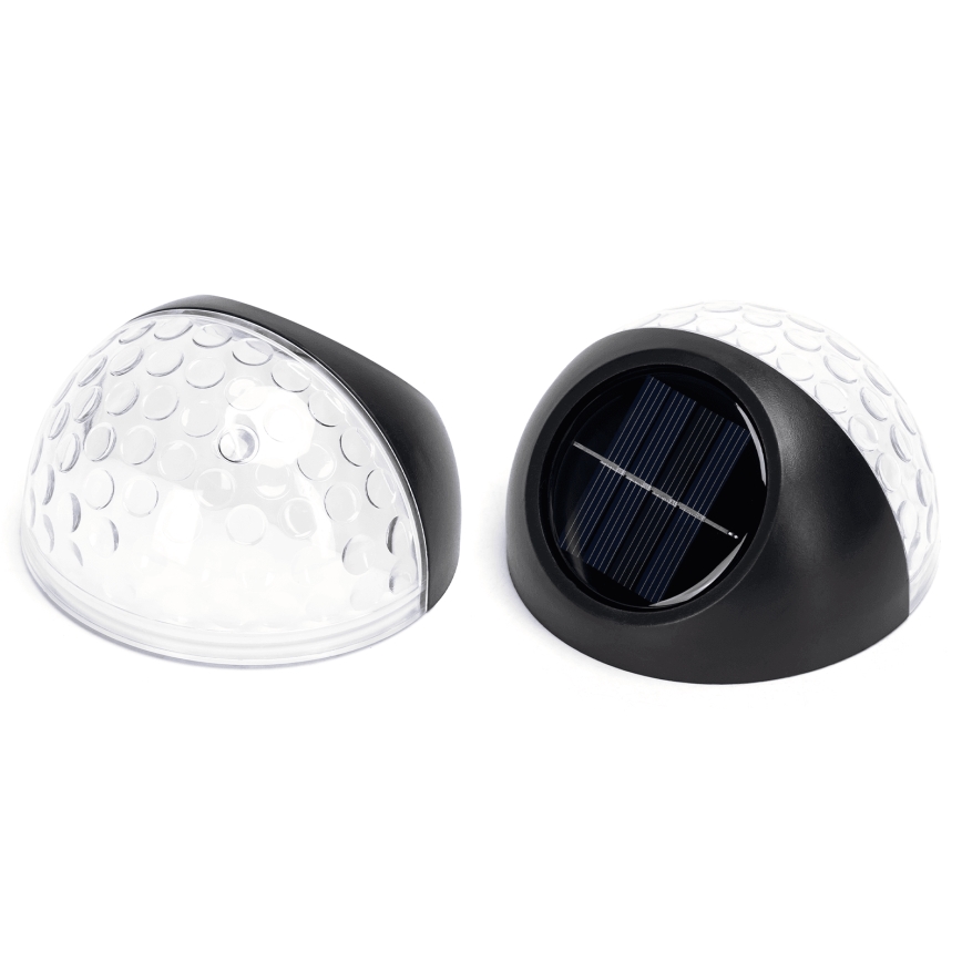 Aigostar - LED solcellsvägglampa LED/2W/1,2V svart 300 mAh 2700K IP44