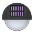 Aigostar - LED solcellsvägglampa LED/1W/1,2V svart 200 mAh 2700K IP44