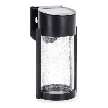 Aigostar - LED Solcellsvägglampa LED/2W/1,2V svart 2700K IP44