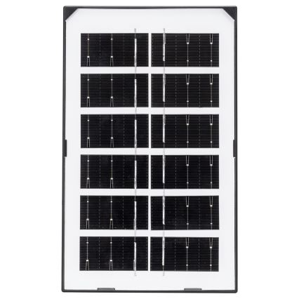 Aigostar - LED-solcellsarmatur, 35 W/12 V, 3000 mAh, 6500 K, IP65, Ø 15 cm + fjärrkontroll