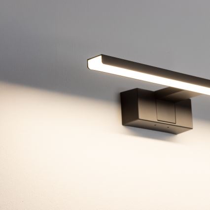 Aigostar - LED-spegelbelysning för badrum LED/8W/230V 4000K 40 cm IP44 svart