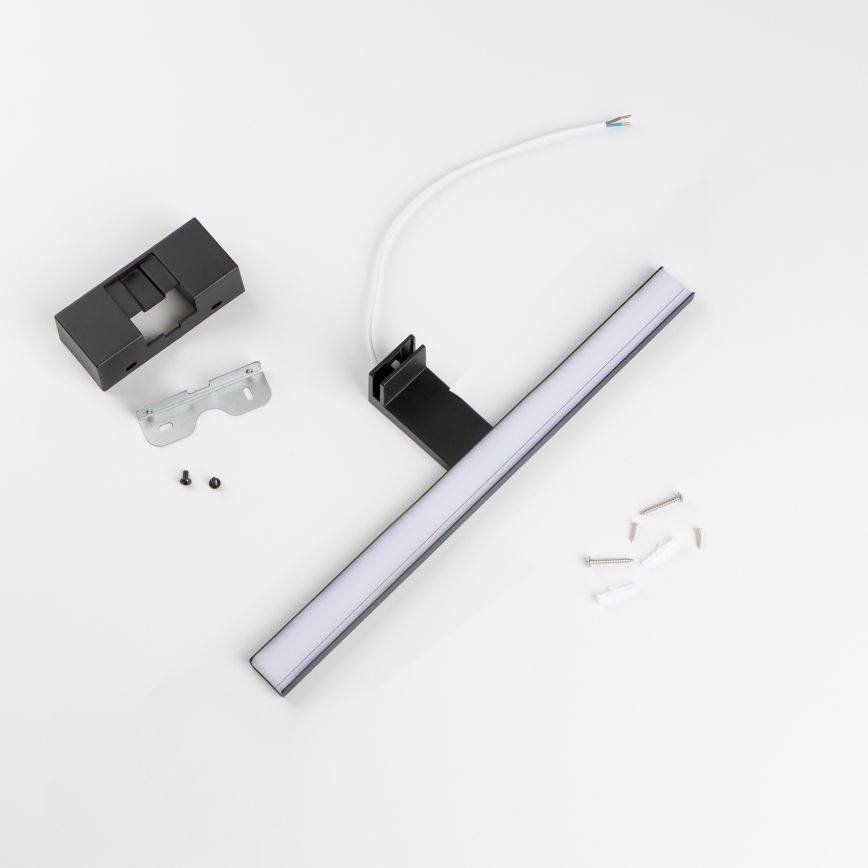 Aigostar - LED-spegelbelysning för badrum LED/8W/230V 4000K 40 cm IP44 svart