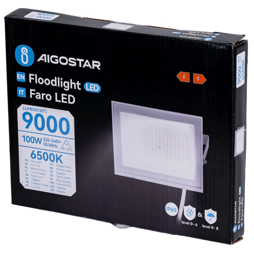 Aigostar - LED-strålkastare LED/100W/230V 6500K IP65