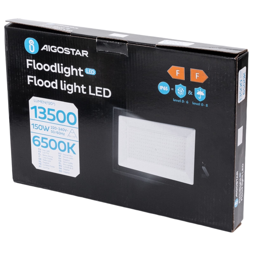 Aigostar - LED-strålkastare LED/150W/230V 6500K IP65 svart