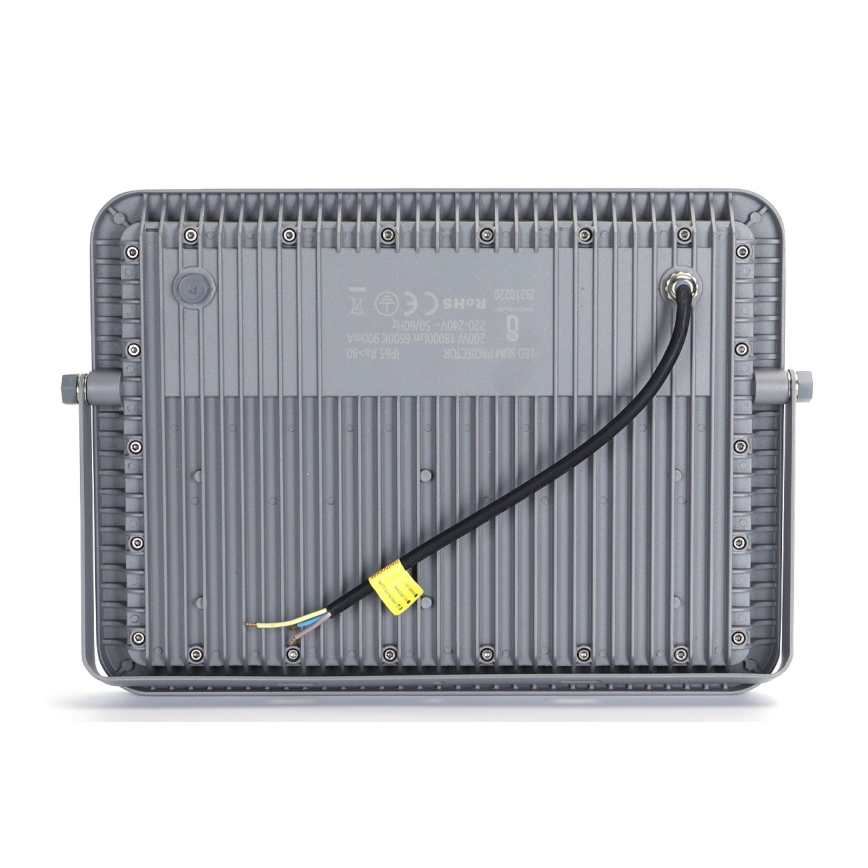 Aigostar - LED strålkastare LED/200W/230V grå 6500K IP65