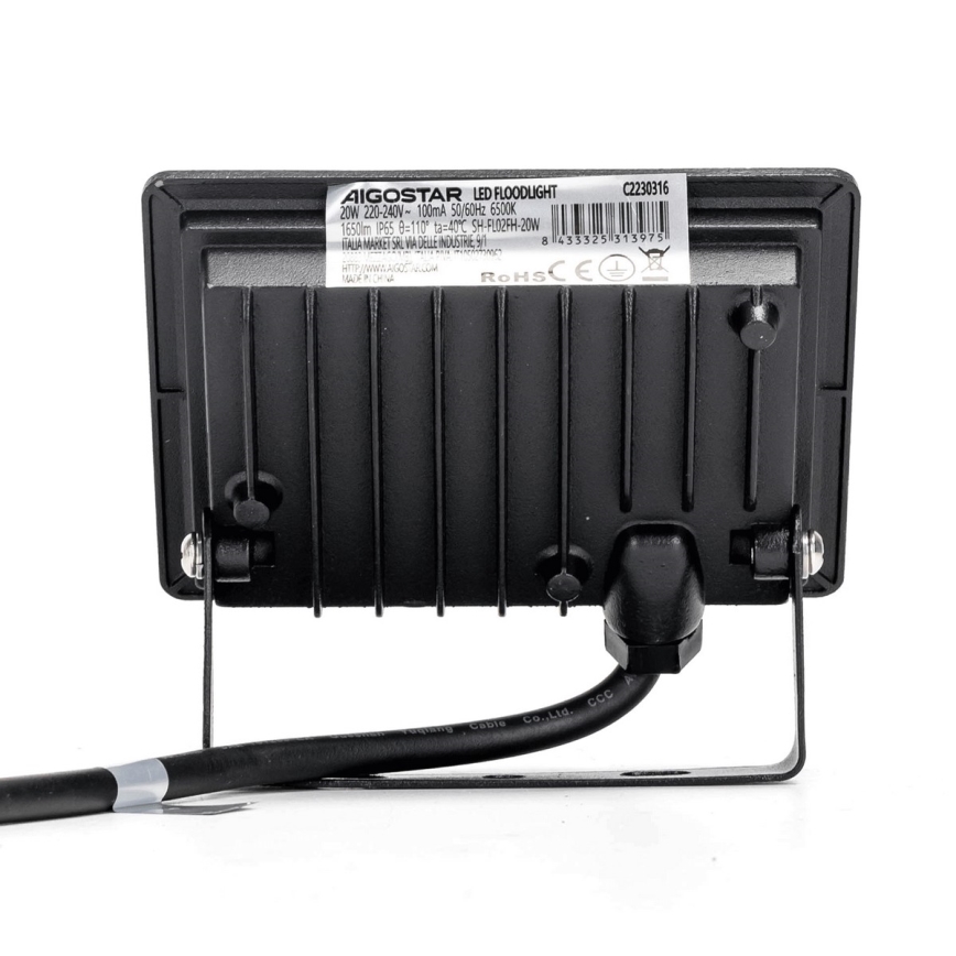 Aigostar - LED strålkastare LED/20W/230V 6500K IP65