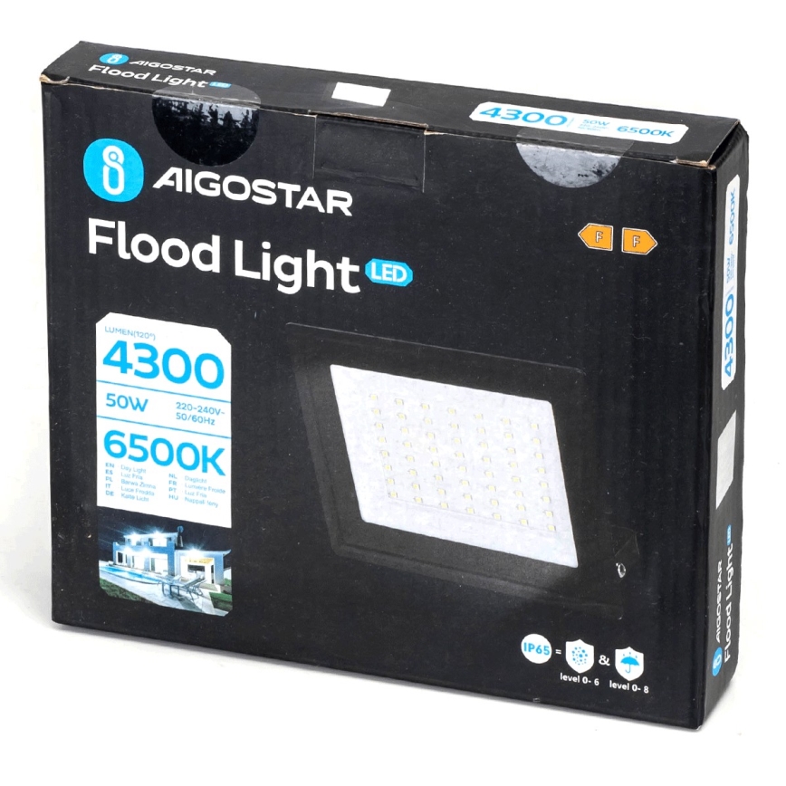 Aigostar - LED strålkastare LED/50W/230V 6500K IP65