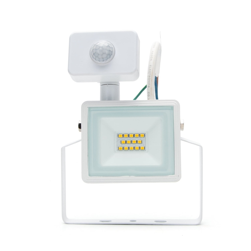 Aigostar - LED Strålkastare med sensor LED/10W/230V 4000K IP65 vit