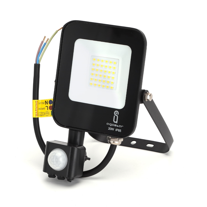 Aigostar - LED Strålkastare med sensor LED/20W/230V 4000K IP65