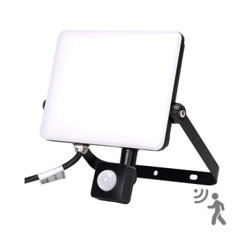 Aigostar - LED strålkastare med sensor LED/50W/230V 4000K IP65 svart