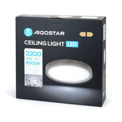 Aigostar - LED taklampa LED/20W/230V 6500K diameter 33,7 cm