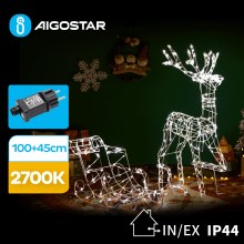 Aigostar - LED Utomhus dekoration LED/3,6W/31/230V 2700K 90/45cm IP44 ren med en släde