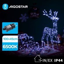 Aigostar - LED Utomhus dekoration LED/3,6W/31/230V 6500K 90/45cm IP44 ren med en släde