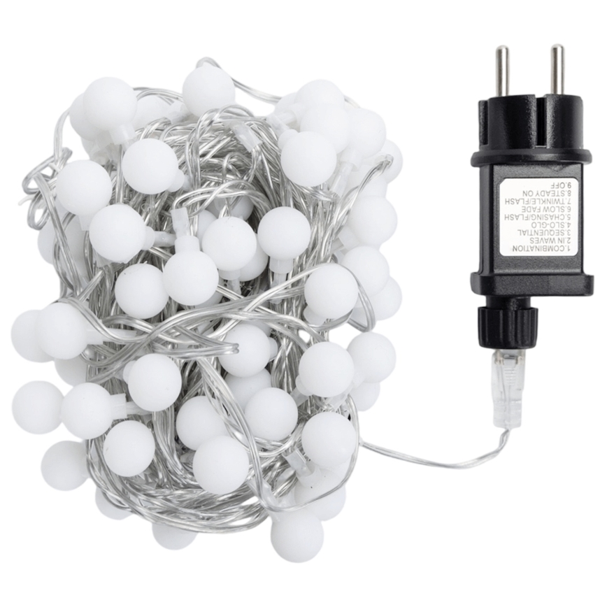 Aigostar - LED utomhusslinga 100xLED/8 funktioner 10m IP44 varmvit