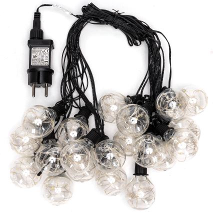 Aigostar - Dekorativ LED-ljusslinga för utomhusbruk, 160 LED, 10 m, IP44, kallvit