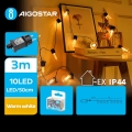 Aigostar - LED utomhus dekorativ ljusslinga 10xLED/3m IP44 varmvit