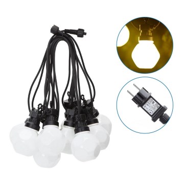 Aigostar - LED Utomhus dekorativ ljusslinga 10xLED/8m IP44 varm vit