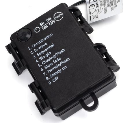 Aigostar - LED Utomhus julbelysning 100xLED/8 funktioner/3xAA 10,3m IP44 kallvit