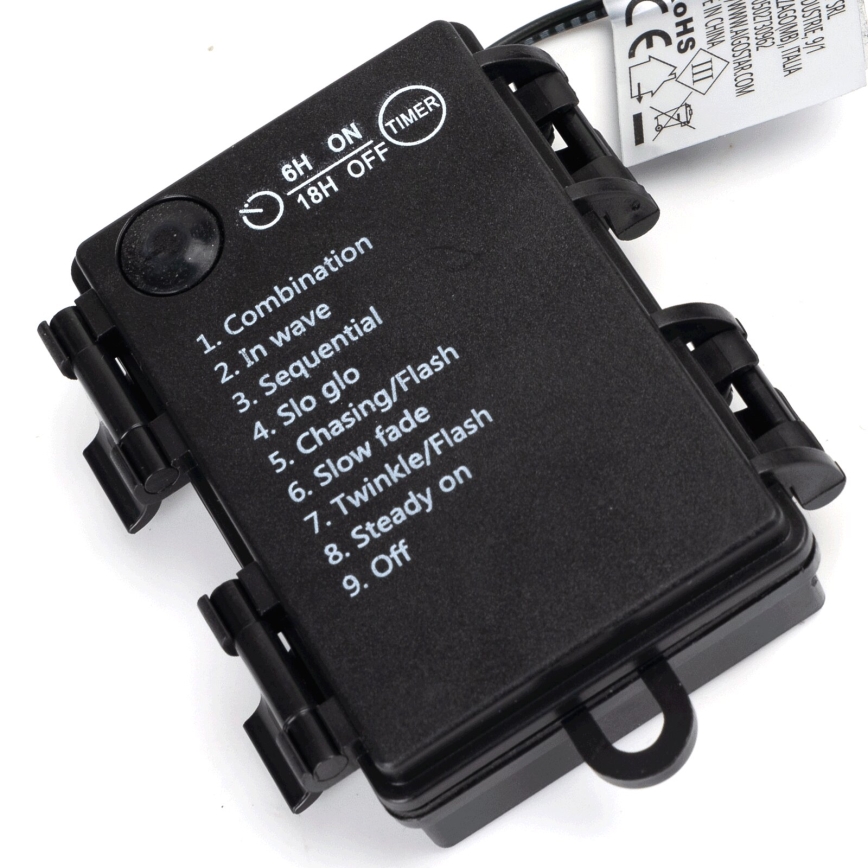 Aigostar - LED Utomhus julbelysning 100xLED/8 funktioner/3xAA 10,3m IP44 kallvit