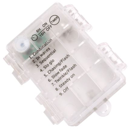 Aigostar - LED Utomhus julbelysning 100xLED/8 funktioner 3xAA 10,3m IP44 varmvit