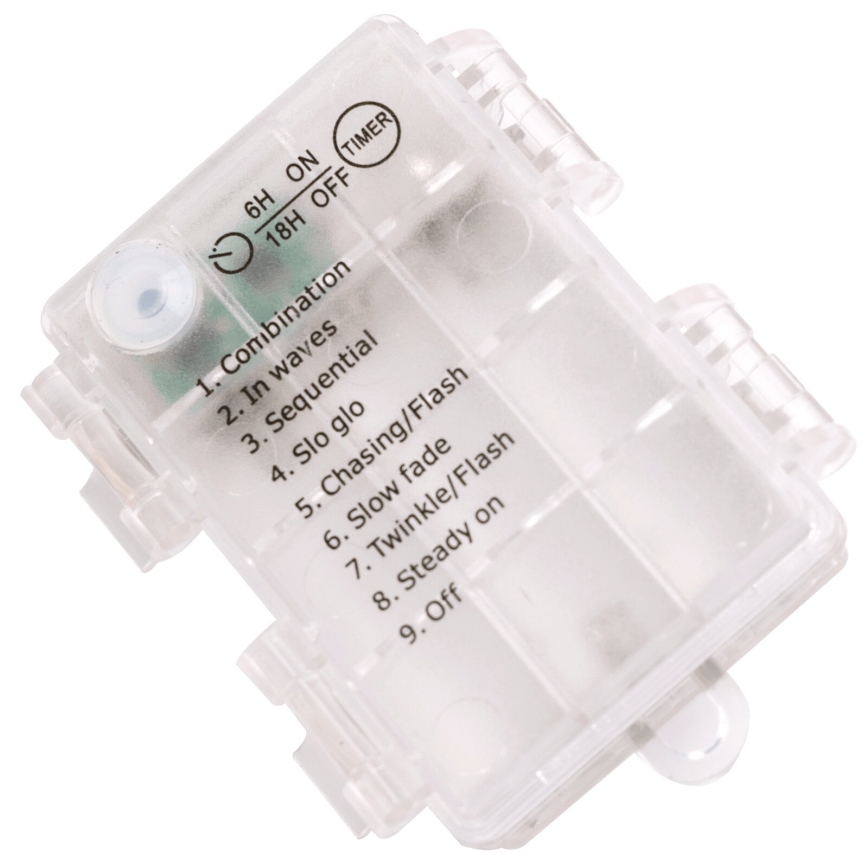 Aigostar - LED Utomhus julbelysning 100xLED/8 funktioner 3xAA 10,3m IP44 varmvit