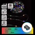 Aigostar-LED Utomhus julbelysning 100xLED/8 funktioner 3xAA 10,3m IP44 multicolor