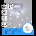 Aigostar - LED utomhus julbelysning 100xLED/8 funktioner 3xAA 3,3m IP44 kallvit