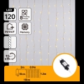 Aigostar - LED utomhus julbelysning 120xLED/8 funktioner 3,9x1,2m IP44 varmvit