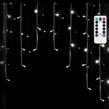 Aigostar - LED utomhusslinga 200xLED/6W/230V, 8 funktioner, 3x1 m, IP44, kallvit ljus, med fjärrkontroll