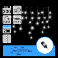 Aigostar - LED utomhus julbelysning 200xLED 8x0,6m IP44 kallvit