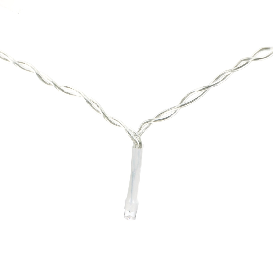 Aigostar-LED Utomhus julbelysning 300xLED/8 funktioner 3xAA 6x2m IP44 kallvit