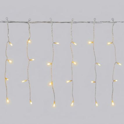 Aigostar - LED utomhus julbelysning, ljusslinga 100xLED/8 funktioner 8x0,4m IP44 varmvit
