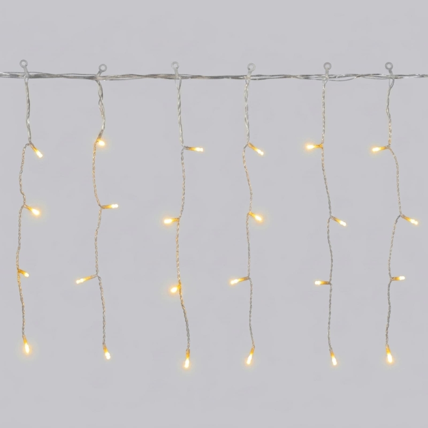 Aigostar - LED utomhus julbelysning, ljusslinga 100xLED/8 funktioner 8x0,4m IP44 varmvit