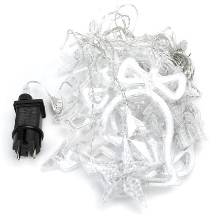 Aigostar - LED utomhusjulslinga, 120 LED, 8 funktioner, 3 × 0,6 m, IP44, kallvit, med fjärrkontroll