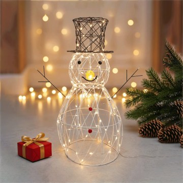 Aigostar - LED utomhus juldekoration 140xLED/8 funktioner 0,6m IP44 varmvit snögubbe