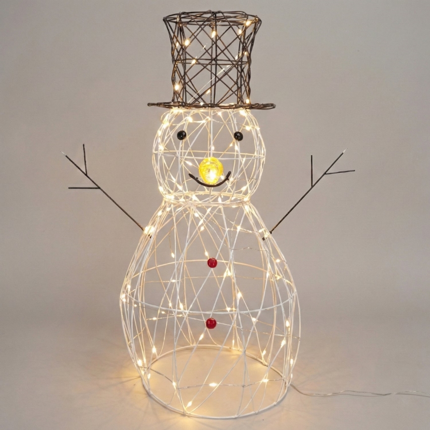 Aigostar - LED utomhus juldekoration 140xLED/8 funktioner 0,6m IP44 varmvit snögubbe