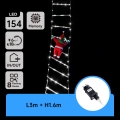 Aigostar - LED utomhus juldekoration 154xLED/8 funktioner 1,6m IP44 kallvit