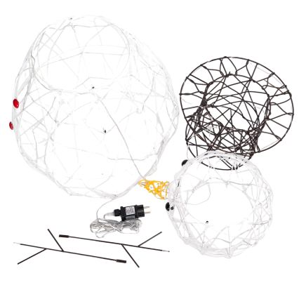 Aigostar - LED utomhus juldekoration 200xLED/8 funktioner 0,9m IP44 kallvit snögubbe