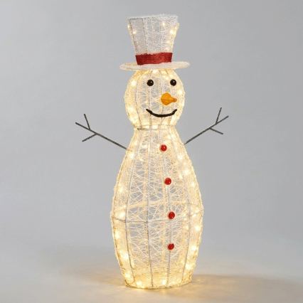 Aigostar - LED utomhus juldekoration 260xLED/8 funktioner 1,2 m IP44 varmvit snögubbe