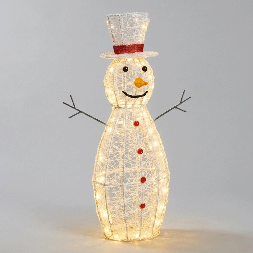 Aigostar - LED utomhus juldekoration 260xLED/8 funktioner 1,2 m IP44 varmvit snögubbe