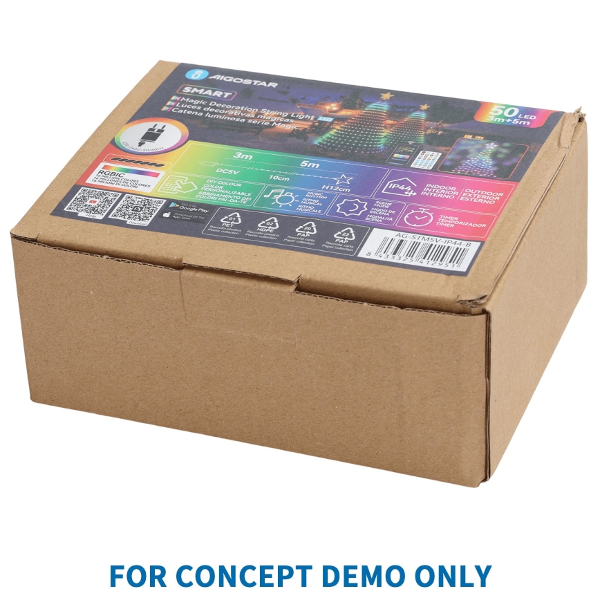 Aigostar - LED utomhus juldekoration 260xLED/8 funktioner 1,2 m IP44 varmvit snögubbe